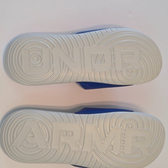 NWOT Under Armour Men’s Slides Sandals, Size 13, Blue/Gray -- Never Worn - Picture 4 of 7